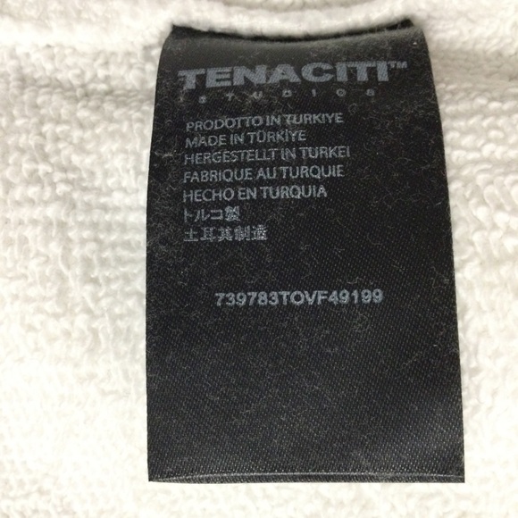 Tenaciti Puff Graphic Zip Up Hoodie with Hood and Arm Zippers Mens M - Picture 8 of 11